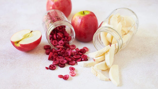 freeze-dried cranberries and apples