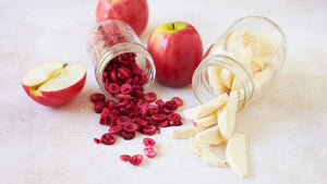 freeze-dried cranberries and apples